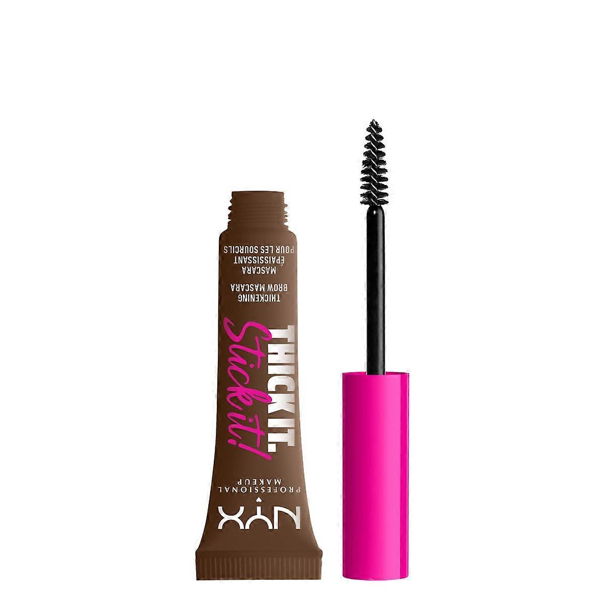 Nyx Professional Makeup Thick It Stick It Brow Gel Mascara, Brunette - 0.23 Fl Oz
