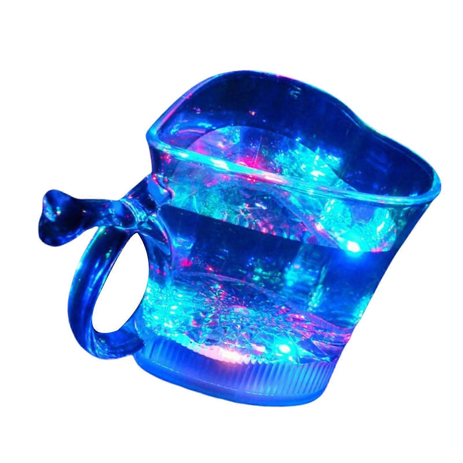 Colorful LED Heart-Shaped Mug, Illuminated Drinkware, Vibrant Cups for Parties and Special Occasions