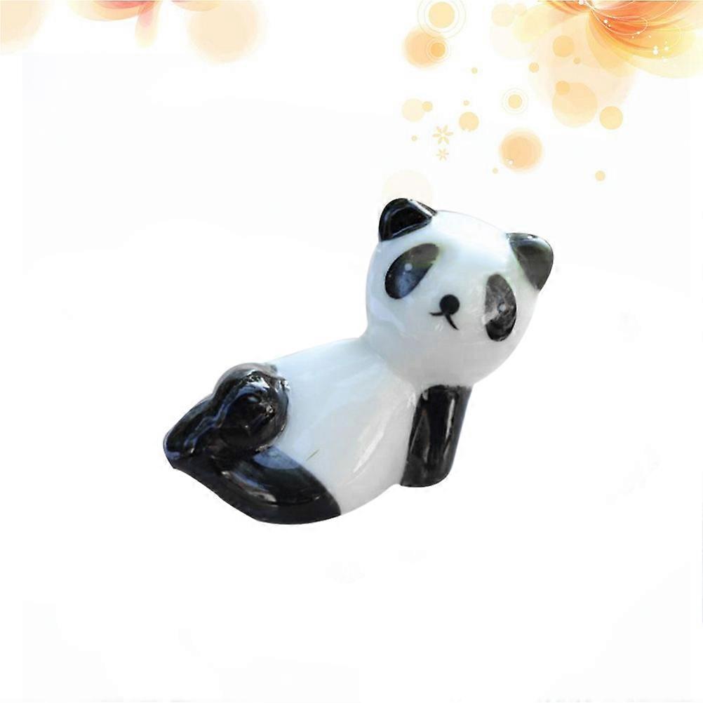 Ceramic Chopsticks Rest Rack Dining Table Decor Panda Shape White Color 4Pcs