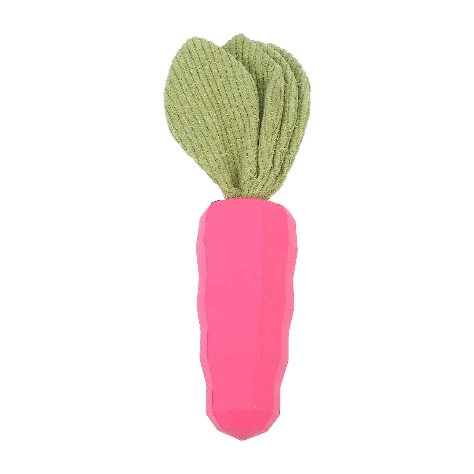 Chewing Toys For Dogs Carrot Shaped Dog Chew Toy Rosy Interactive Plaything Indoor Play 1Pack
