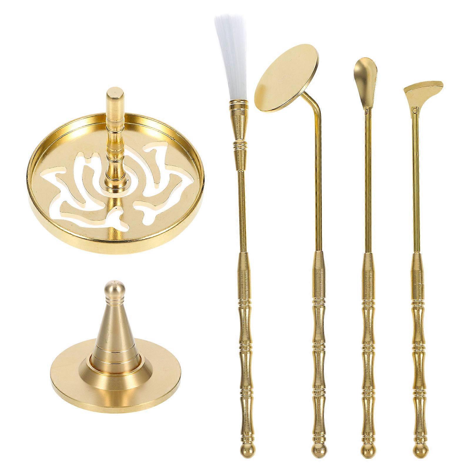 Sárgaréz füstölőpor készlet füstölő készítéséhez 1 db arany színű