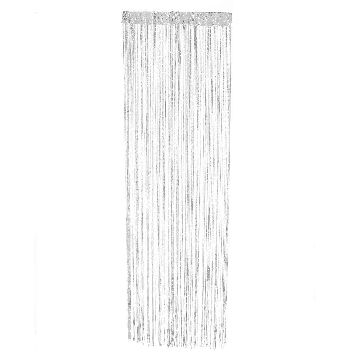 Living Room Net Curtains Door String Curtain Fashionable and Simple Home Decoration 200x100x05cm White 1Pcs