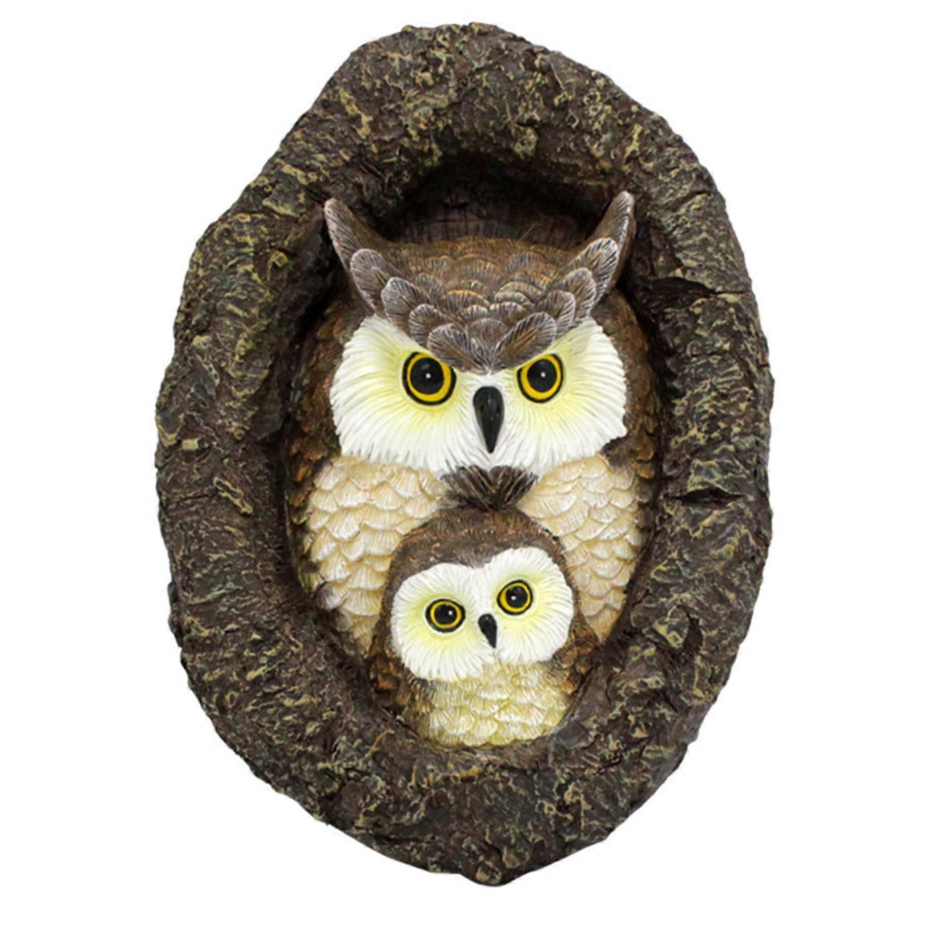 Owl Tree Faces Resin Owl Statue for Garden Housewarming Gift