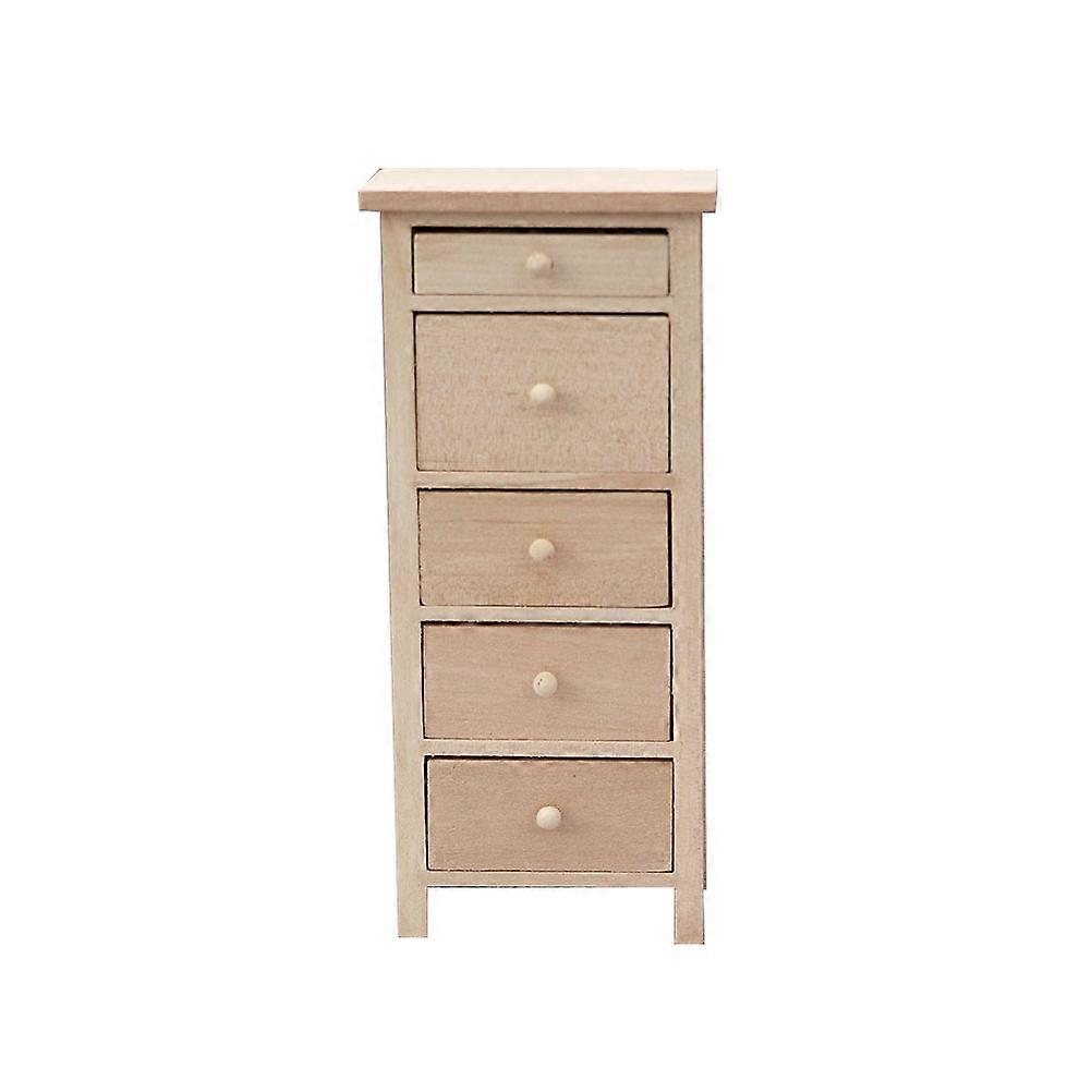 Miniature Model Mini Drawer Chest For Mini House Accessory Realistic Design Wood Material 1Set