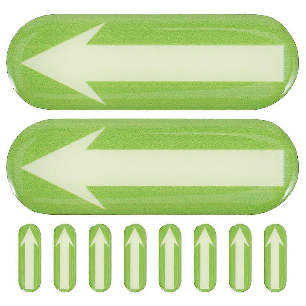Luminous Directional Floor Stickers   10pcs Self Adhesive High Visibility Automotive Safety Marking Decals for Easy Vehicle Positioning and Navigation