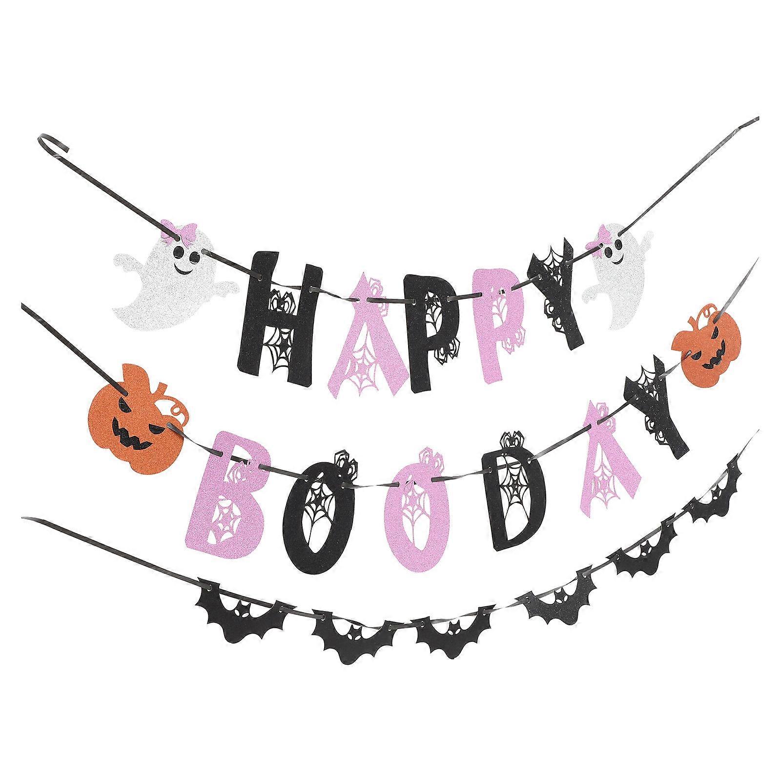 Party Banner Halloween Style Hanging Flags For Haunted House Theme 1Set