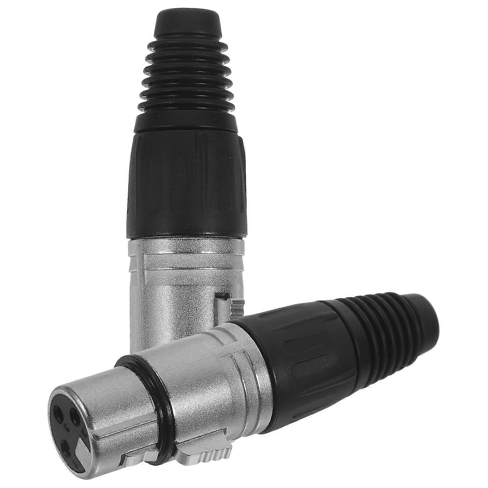 Solder Type Microphone Line Plug Xlr Connector 7.00x2.30x2.00cm Good Craftsmanship 2Pcs