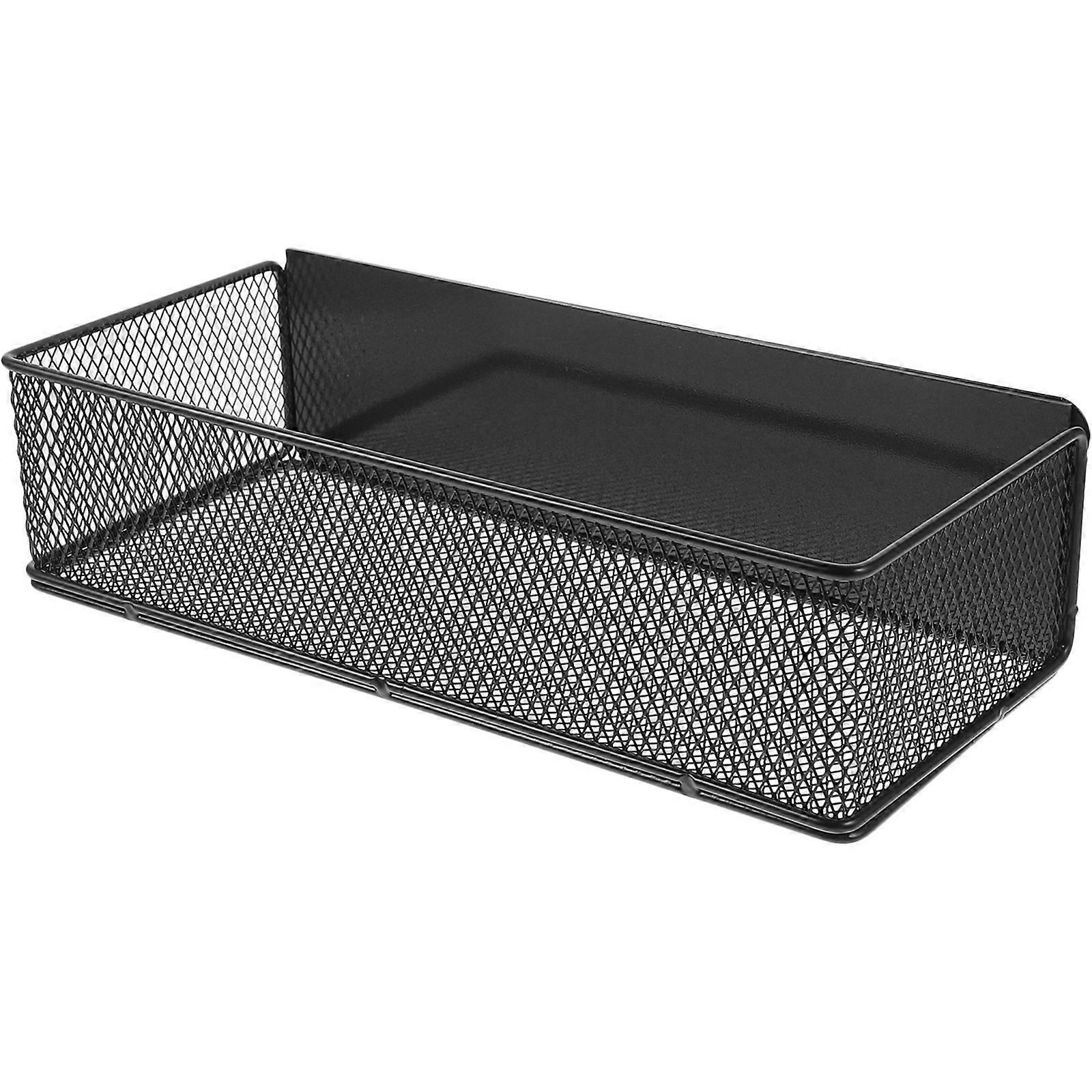 Door Spice Rack Magnetic Attachment Storage Rack For Kitchen Use Black 28.00X12.00X7.00CM Fridge Condiment Organizer 1Pcs