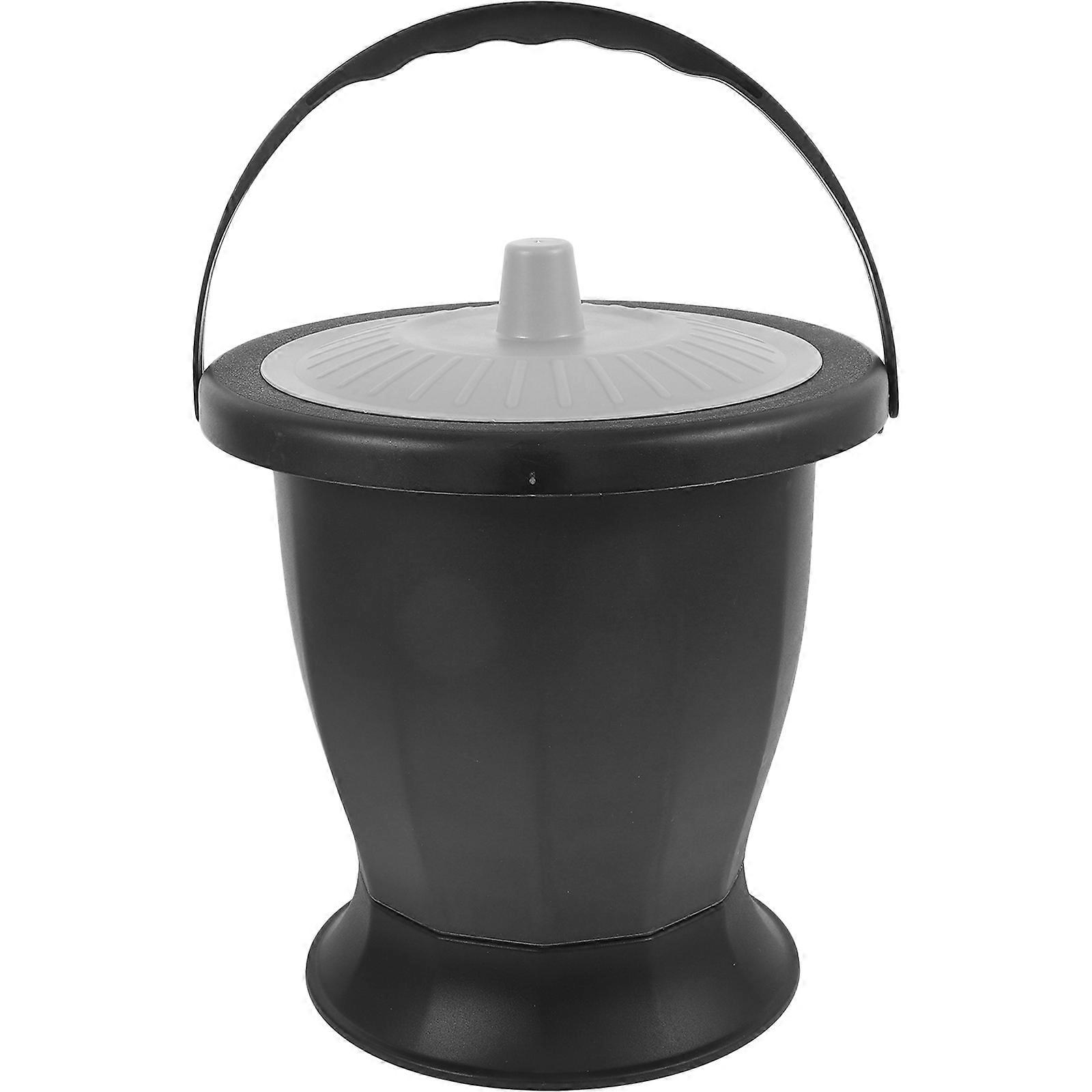 Portable Adult Chamber Pot with Lid – Compact Odor Preventing Urinal Basin for Elderly, Travel & Bedside Use – Sturdy and Easy to Clean Design