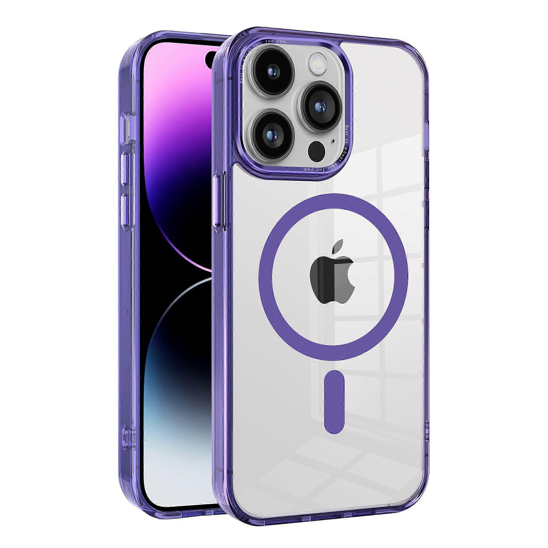 Magnetic For iPhone 13 Pro Max Case,Compatible With MagSafe-Purple