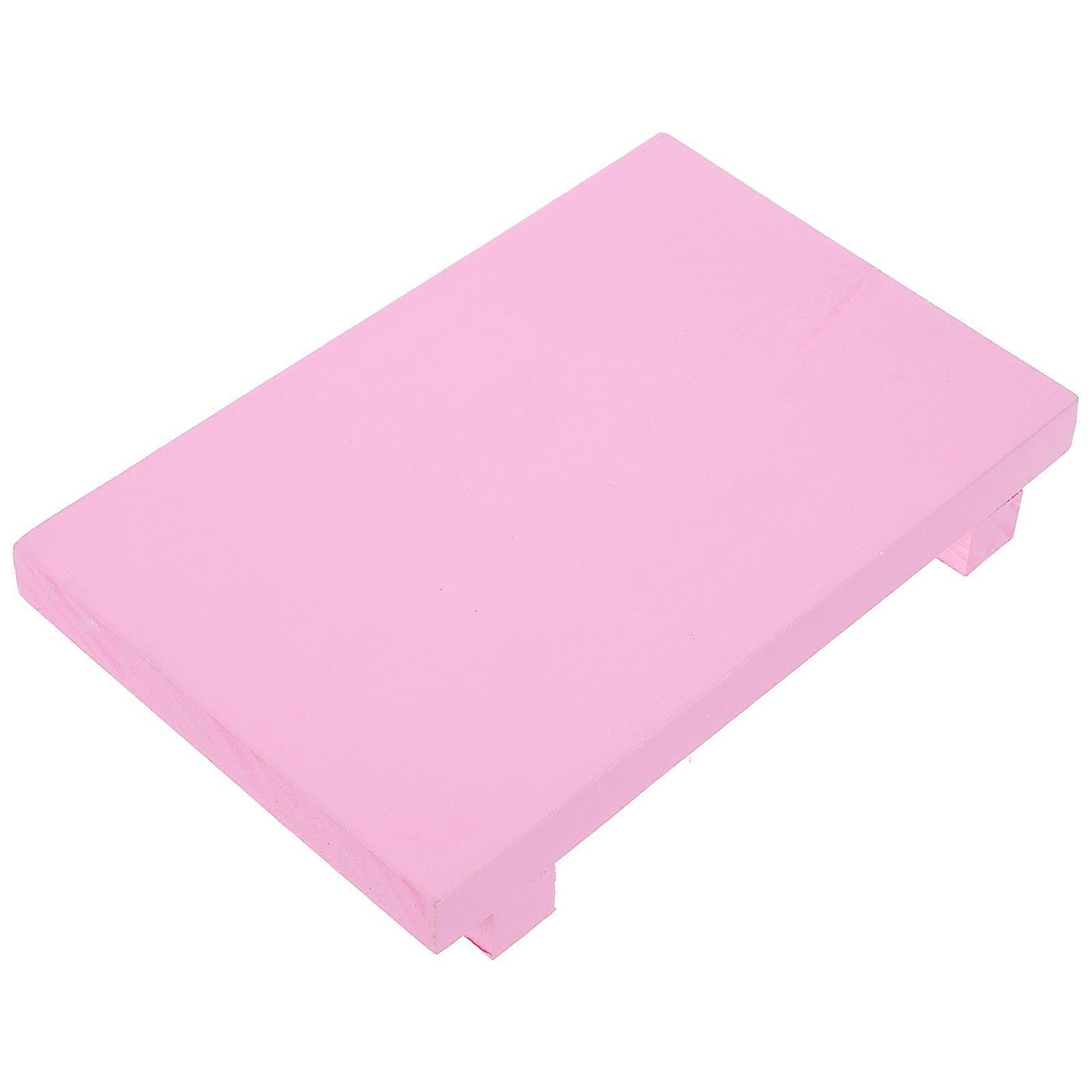 ソープディッシュホルダーバスルームバニティトレイ木製ディスプレイボード多機能家の装飾ピンク23.00X15.00X3.80CM 1パック