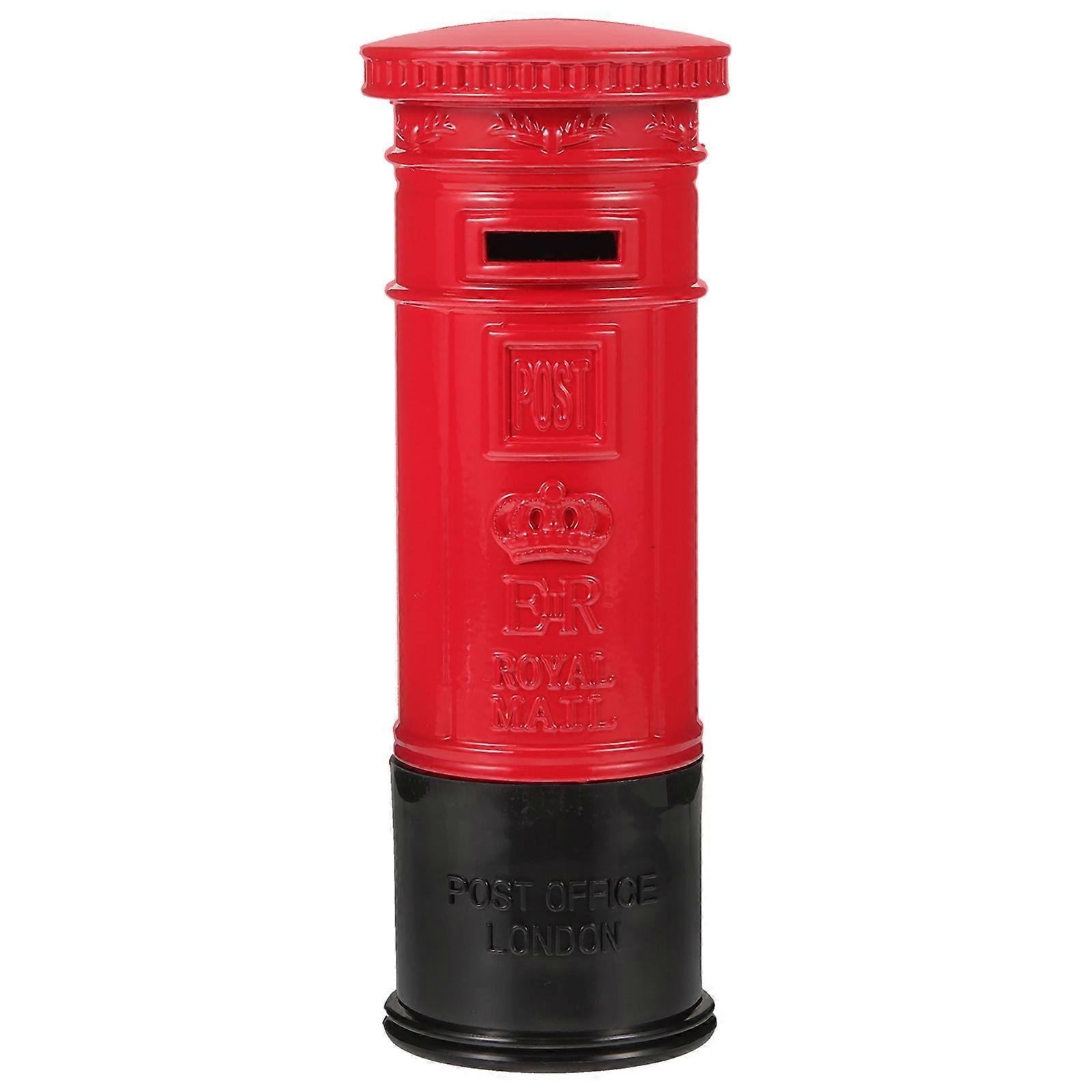 Tinplate Storage Box British Style Alloy Material Coin Storage Desk Decorative Mailboxes 1Pack