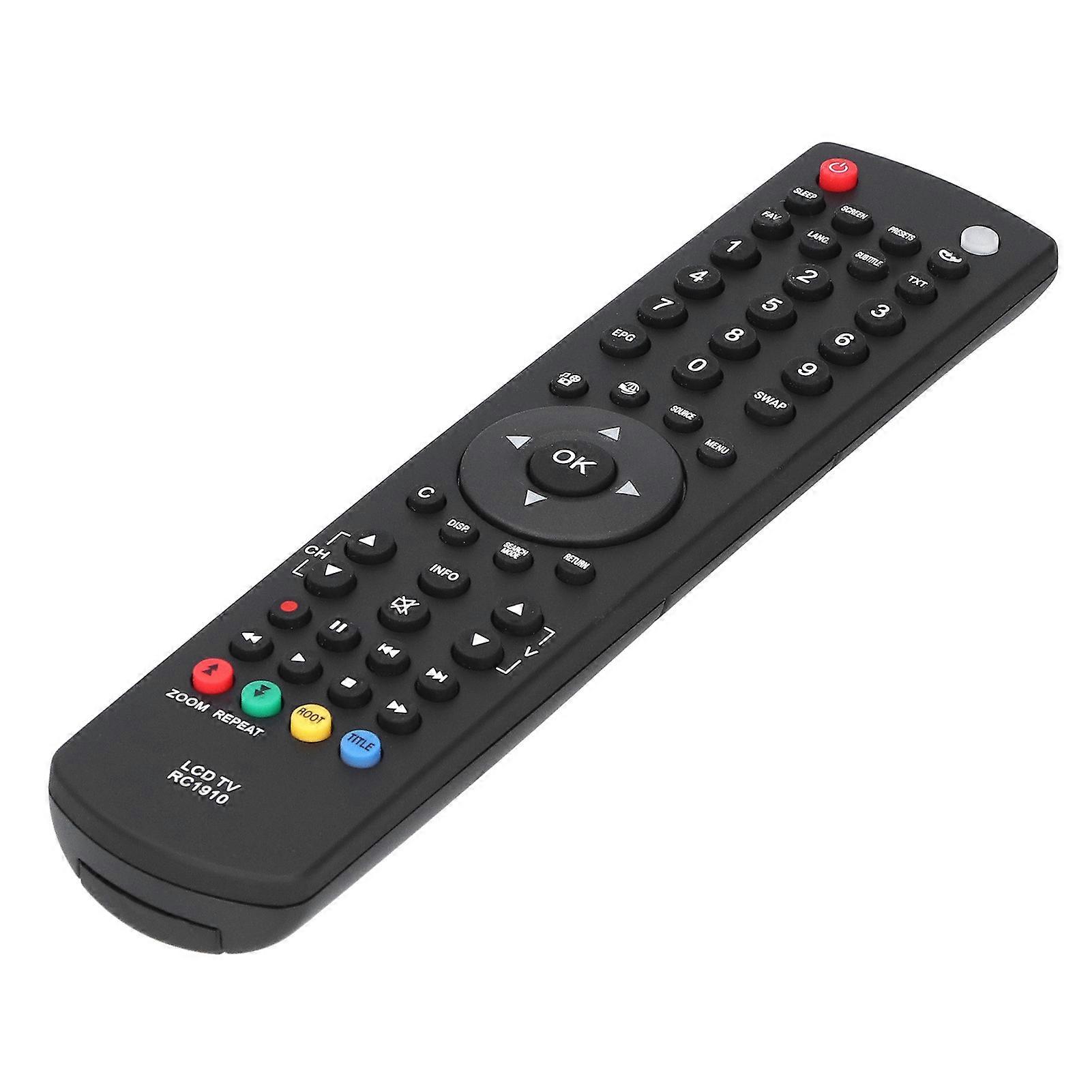 Universal Replacement Remote Control for Toshiba RC1910 LCD TV, Black