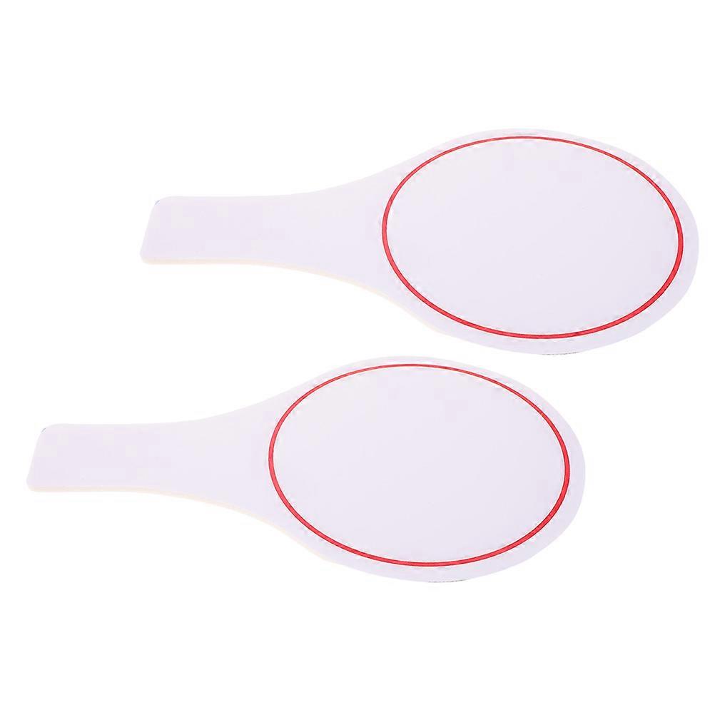 Scoreboard Handheld Paddle Judges Outdoor Performances Writing Boards Reusable Dry Erase 31.00X19.00X0.50CM Red 2Pcs