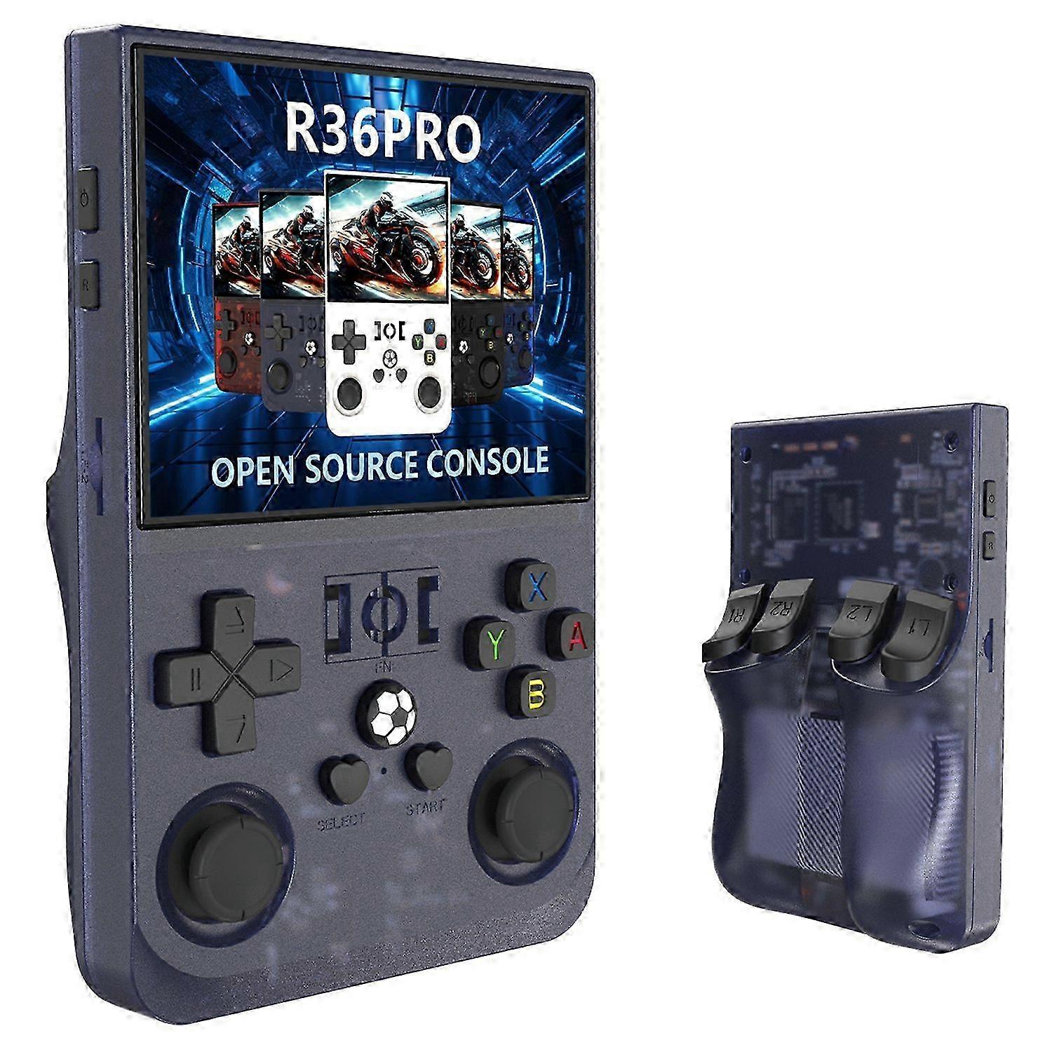 R36 Pro Open Source Handheld Game Console GBA Arcade Portable Game Machine with 128G Card - Suitable for Various Brands