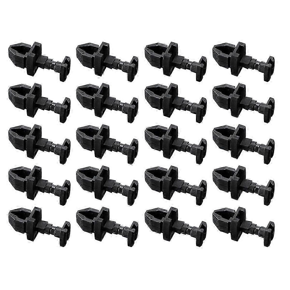 20 Pack Black Refrigerator Clips Latch Replacement for Refrigerator Service Vent Doors