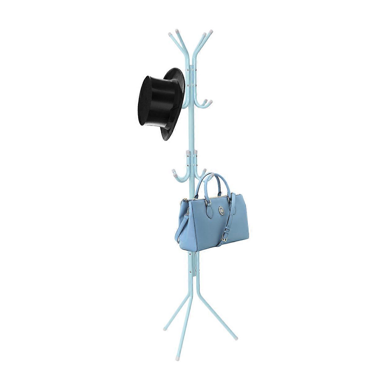 Porte-veste Stand Simple Design Manteau Arbre Cintre Stand Bleu 45x45x175cm Utilisation quotidienne 1Pack