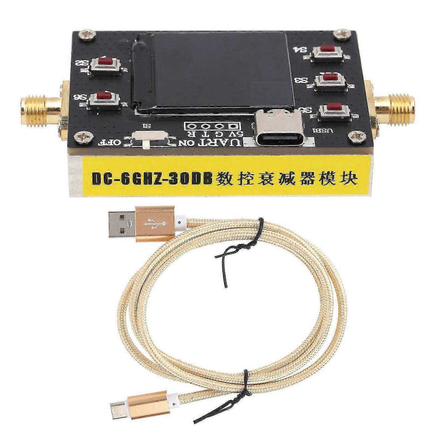 Program Controlled Attenuator Module Aluminium Alloy Board 5V Type C Powered with Data Cable