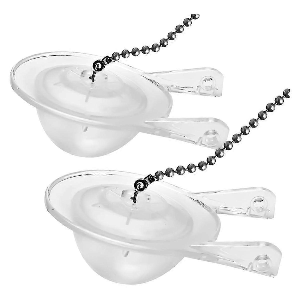 Kit de Substituição de Flappers de Vaso Sanitário de 3 Polegadas para 99-827, Válvula de Descarga de Vaso Sanitário de 3 Polegadas com Corrente e Gancho de Aço Inoxidável 2Pack--Transparente
