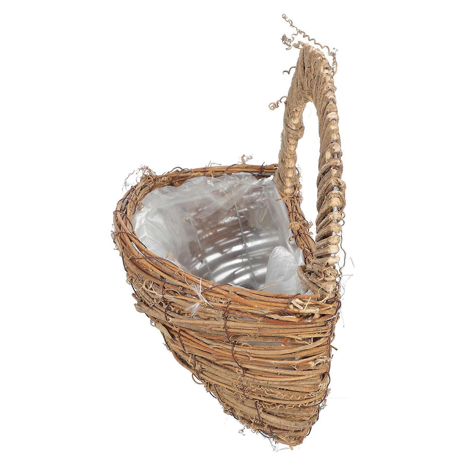Rattan Wall Basket, Designed for Elegant Plant and Flower Placement