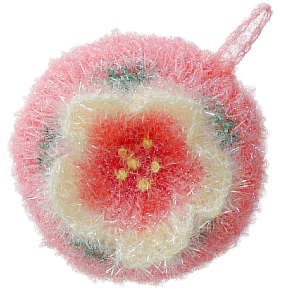 Flower Shaped Washing Cloth Dish Rag Non-scratch Kitchen Use 1Pcs