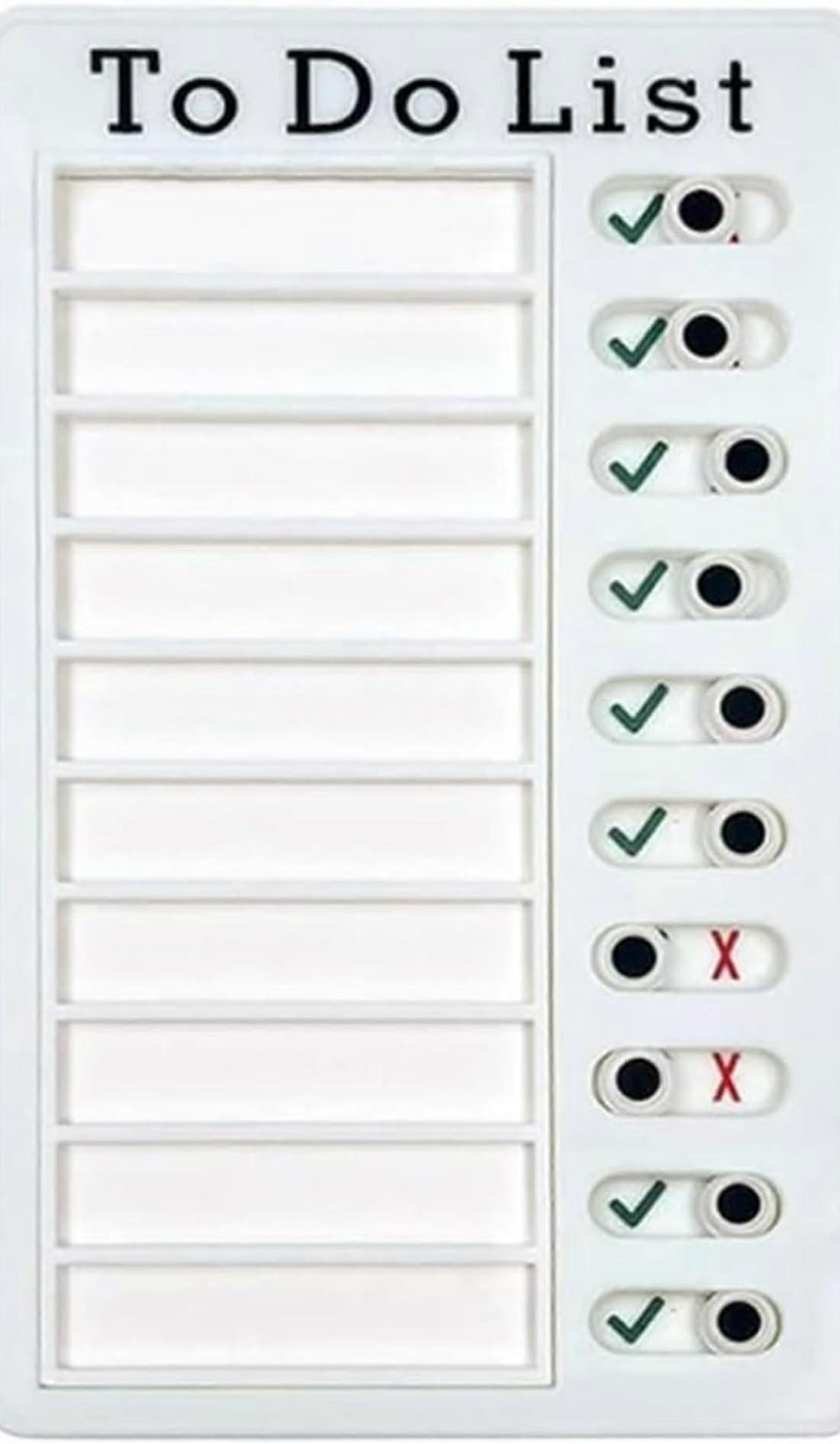 To-Do List And Checklists Board, Removable Reusable Plastic Task Diagram, Home Daily Planner For Adults And Kids
