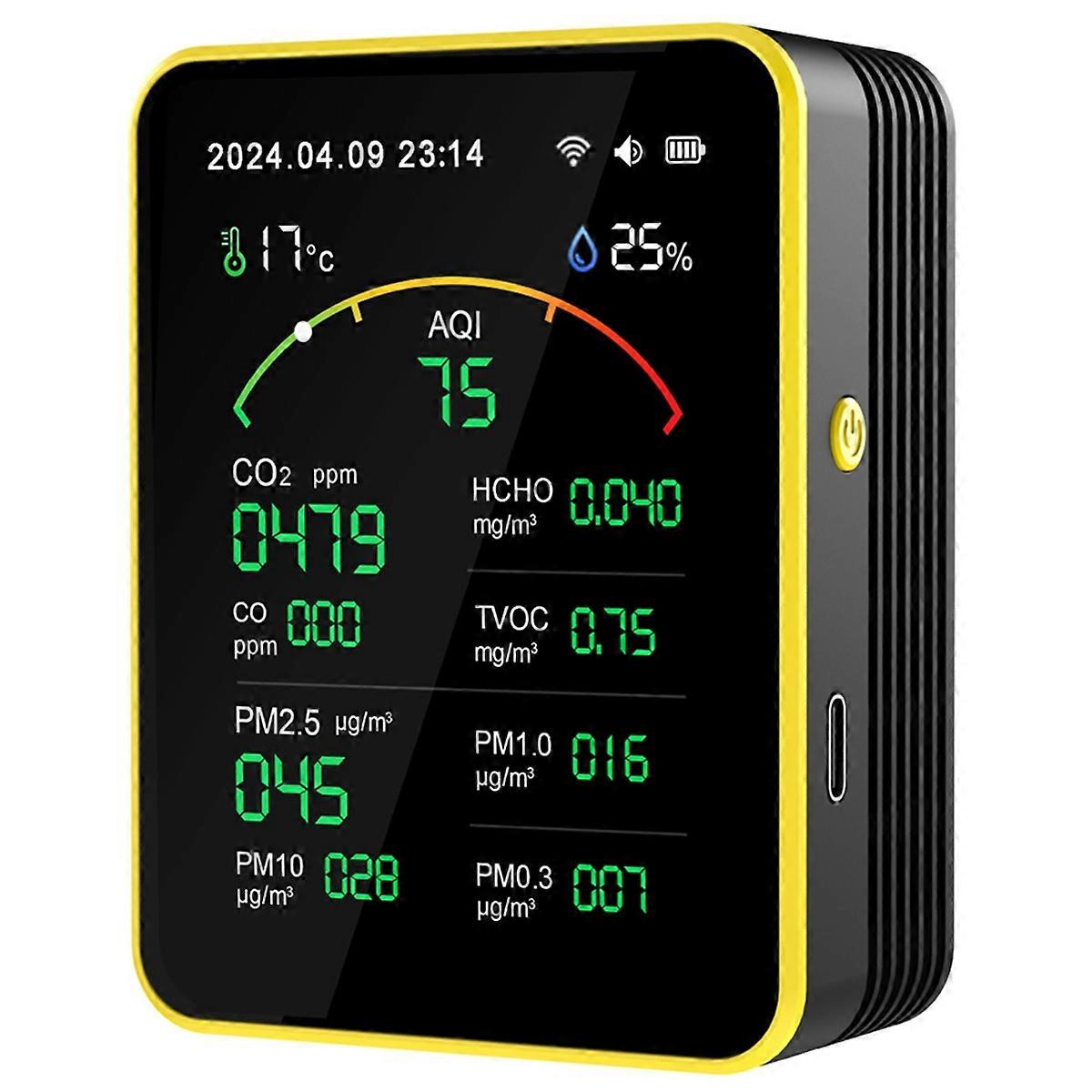 15 In 1 Carbon Dioxide Detector PM Formaldehyde Detector