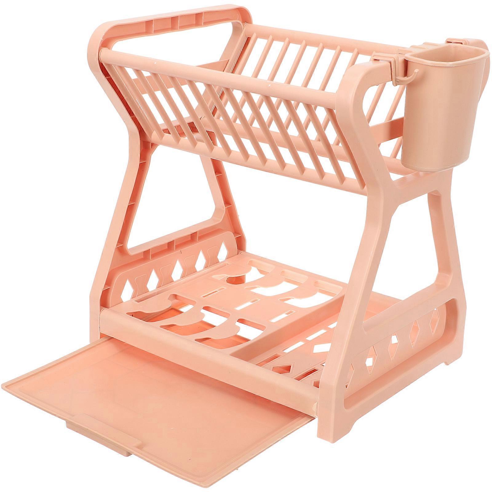 Dish Racks For Table Double-layer Seasoning Holder Desktop Storage Rack Home Use 33x31cm Organizing 1Pack