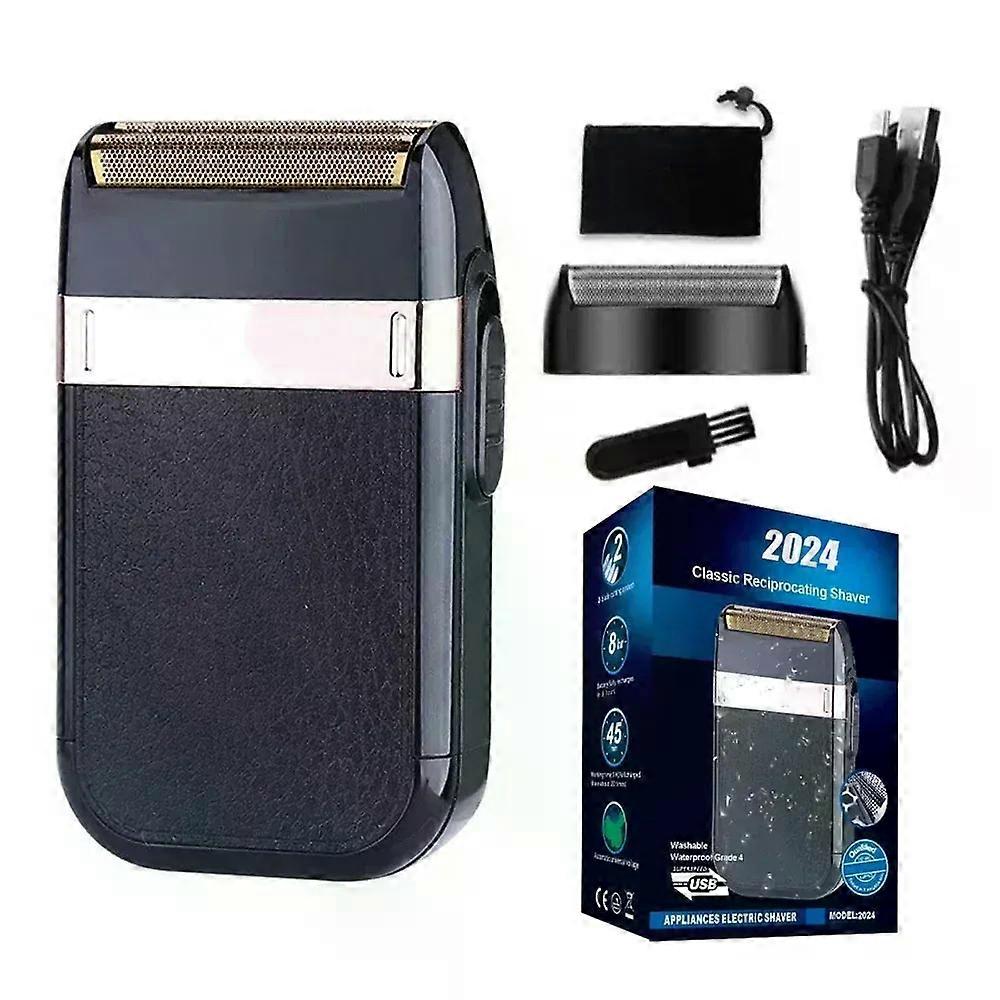 Electric Shaver for Men Twin Blade Waterproof Reciprocating Cordless Razor USB Rechargeable Shaving Barber Trimmer