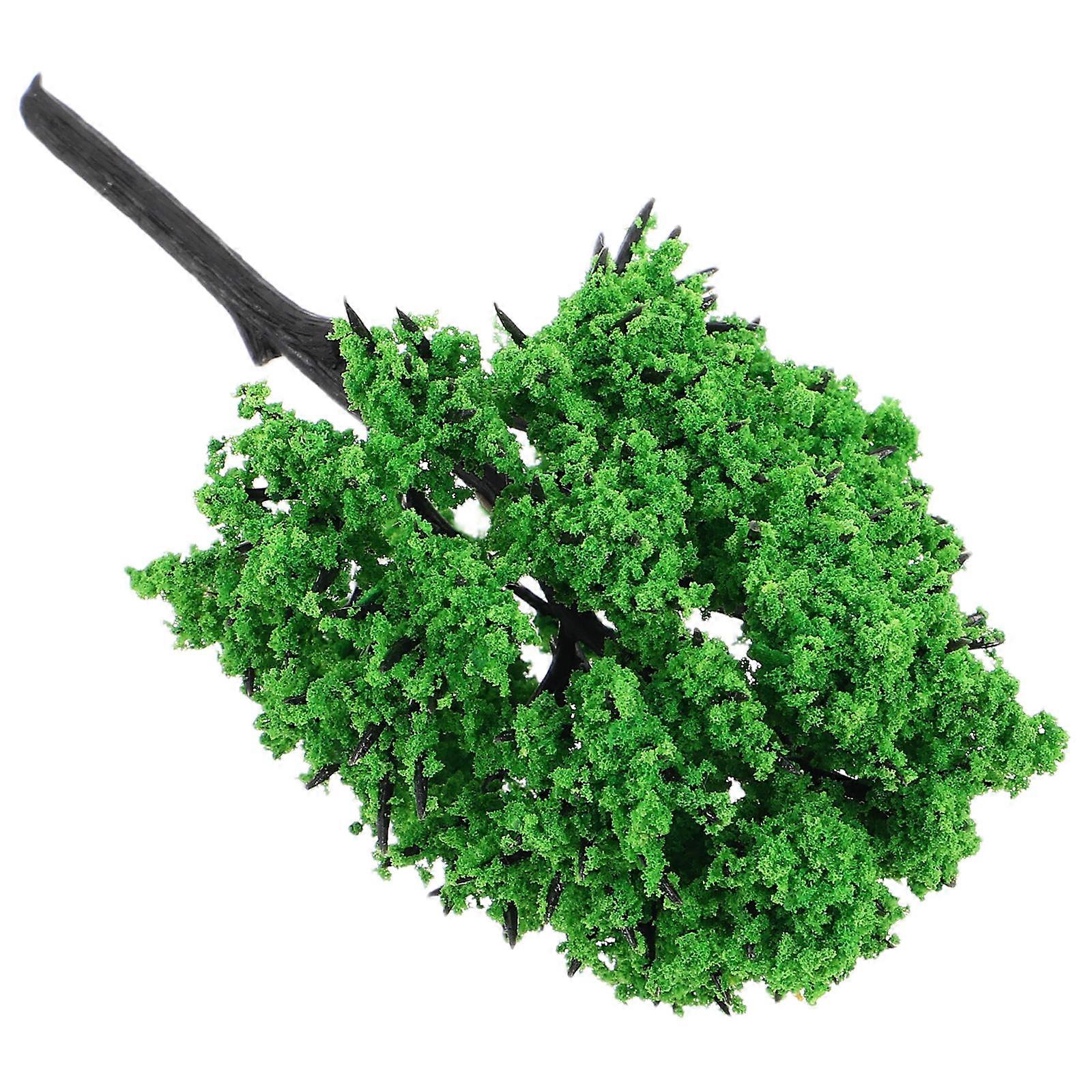Green Plastic Model Trees Versatile Use For Diy Crafts Building Miniature Scenes 1Pack