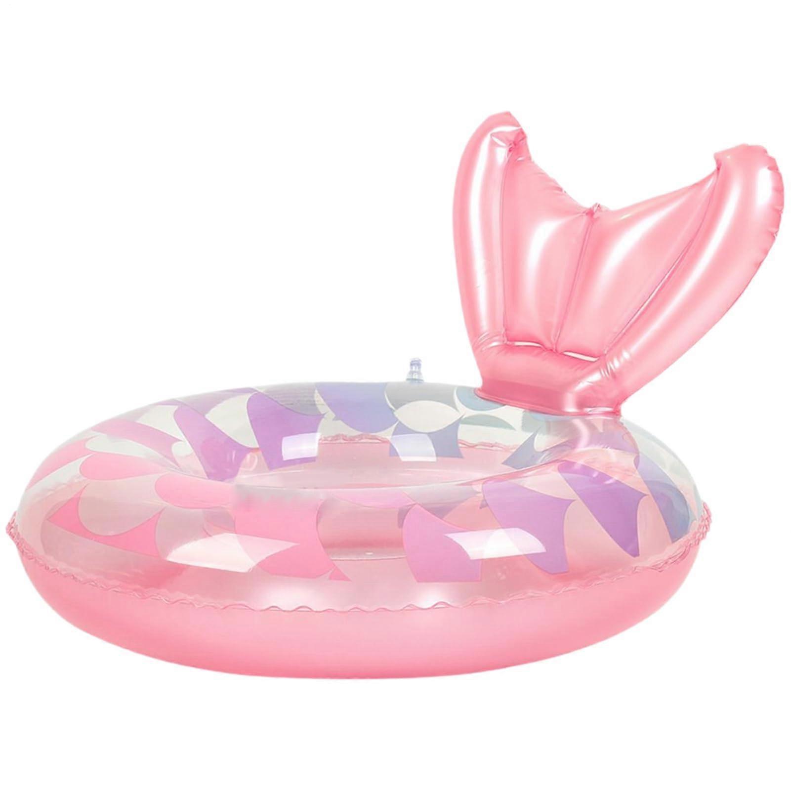 Mermaid Pool Float, Inflatable Swimming Ring, Secure Fit, 56x20x51.5cm, Blue/Pink