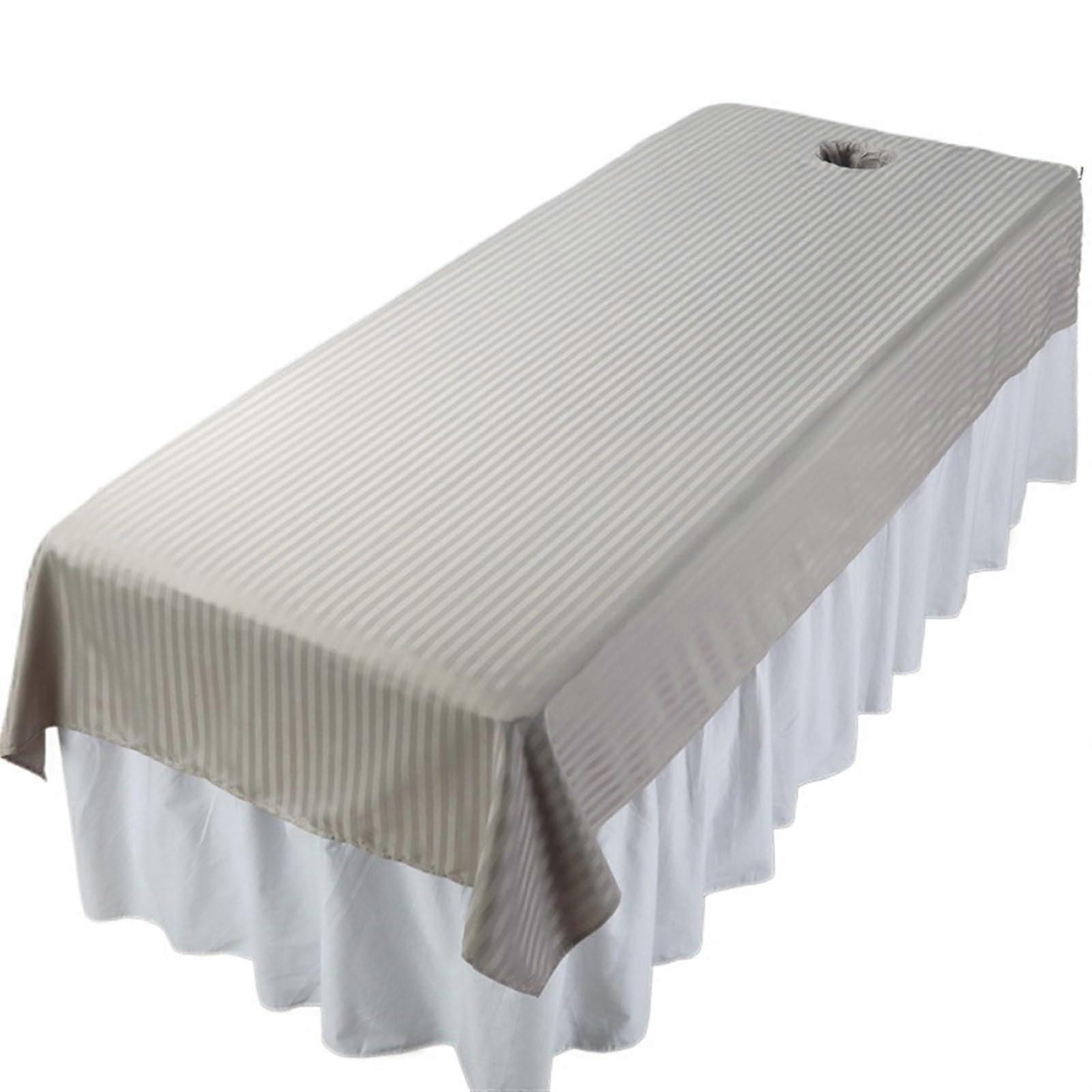 Massage table cover 2 PIECES with face hole (Gray, 120x200cm)