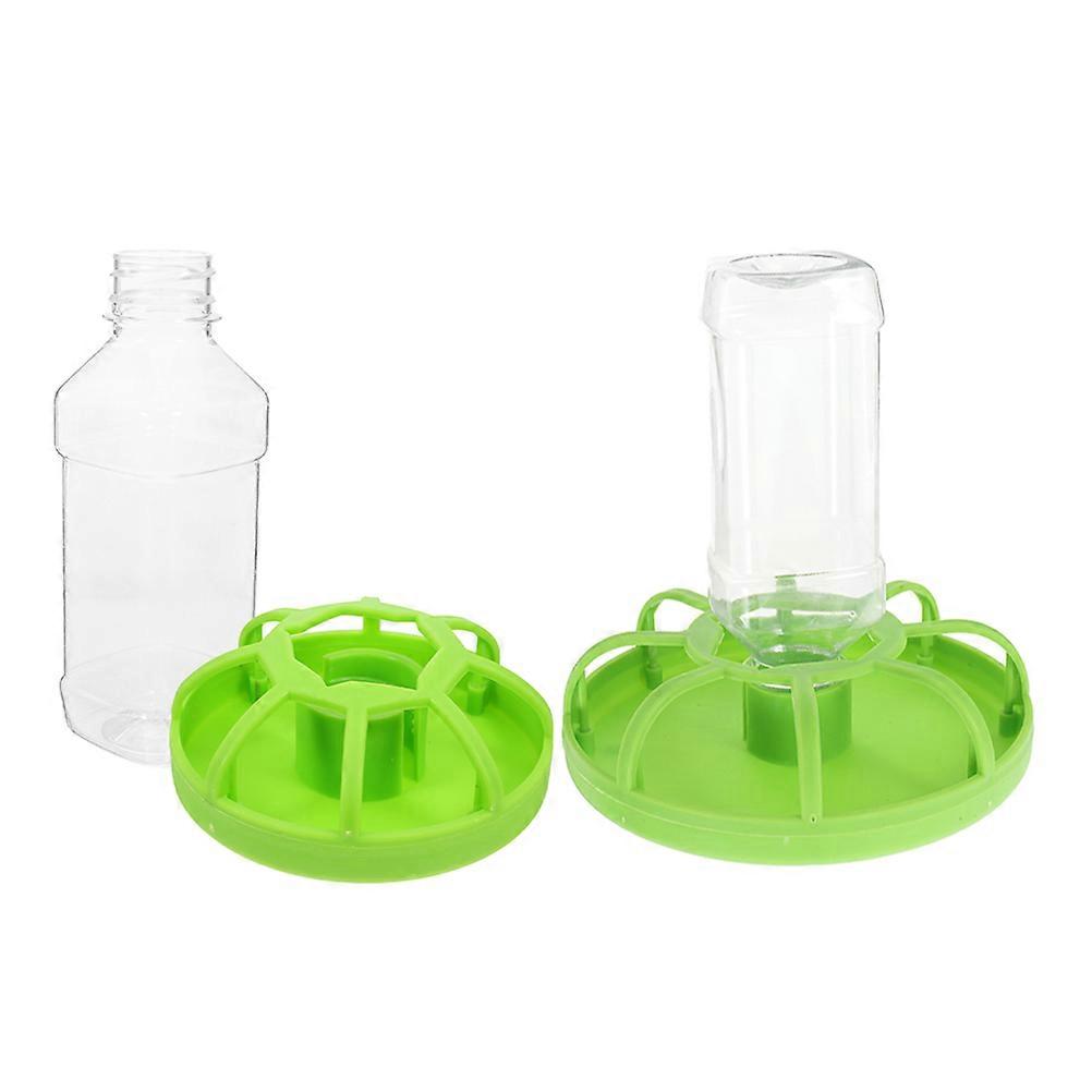 2 Sets Durable Poultry Feeder Dispenser for Quail Chicks Parrots Ducks – Robust Practical Design Minimizes Cleaning Effort