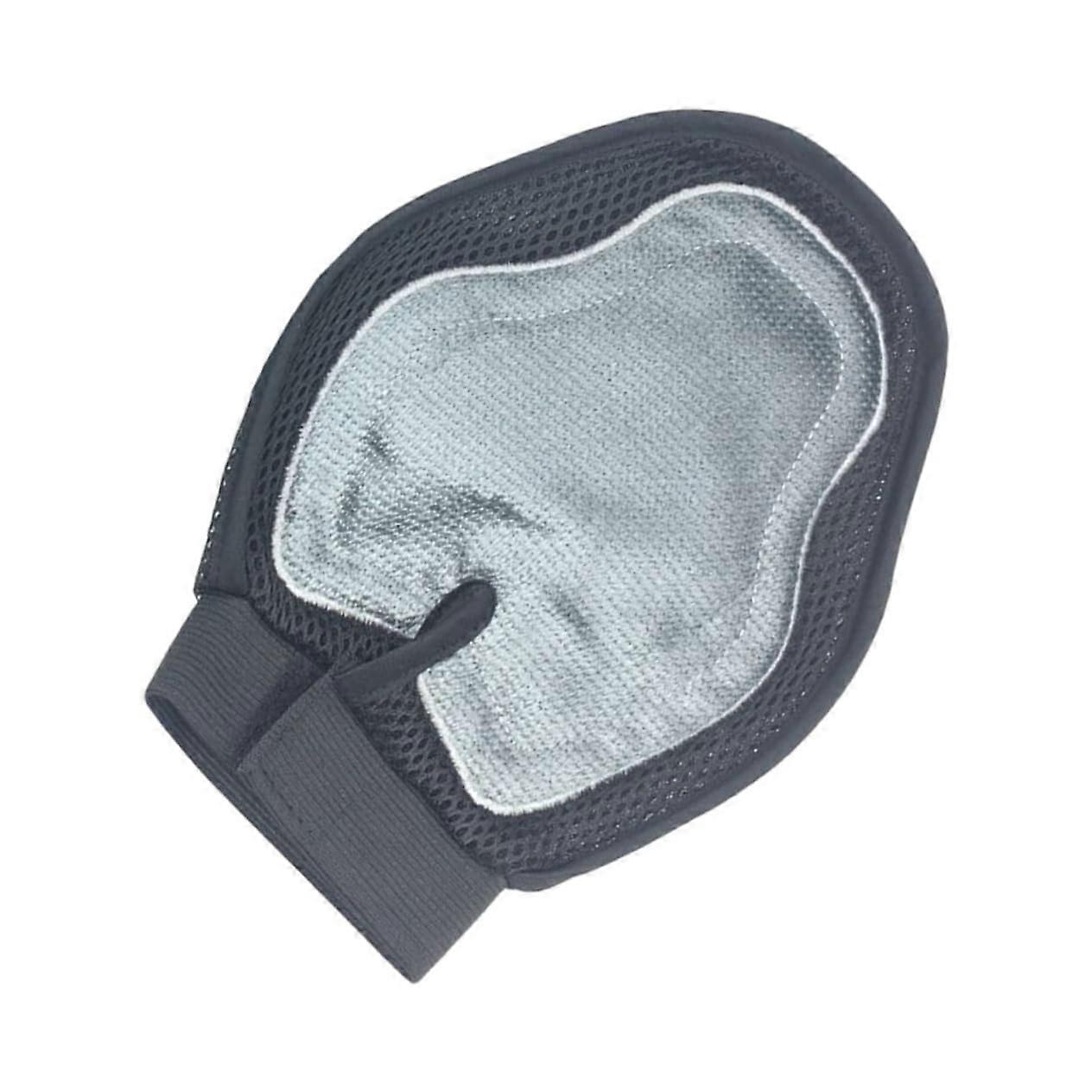 Doublesided brush pet grooming glove for cats, efficient hair remover, portable for easy use and massage for puppies.