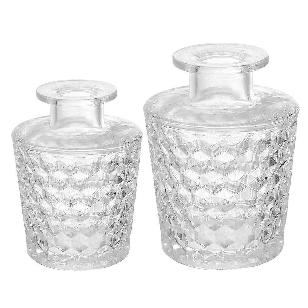 Glass Diffuser Bottles   2pcs Aromatherapy Containers for Essential Oils, Replacement Fragrance Jars for Home Decor & DIY Use