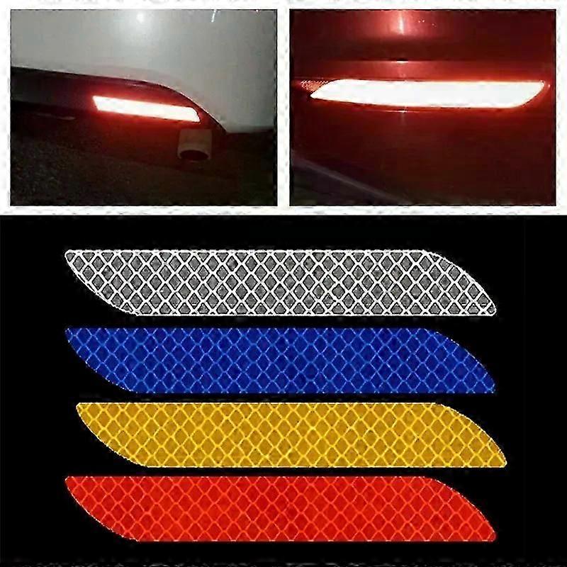 2Pcs Universal Reflective Sticker Car Security Resistant Decorative Sticker Rear Bar