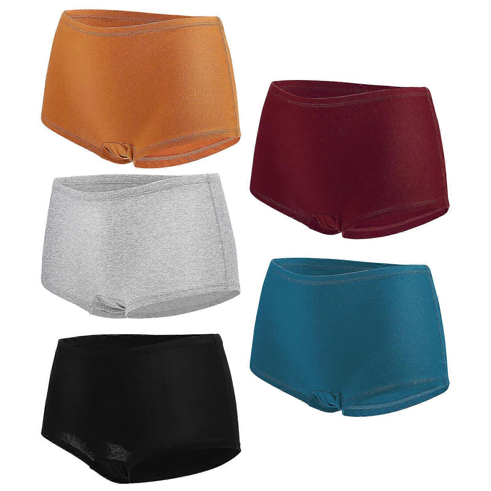 Ladies Briefs Combed Cotton Underwear Versatile Design Secure Fit Outdoor Activities 5Pack