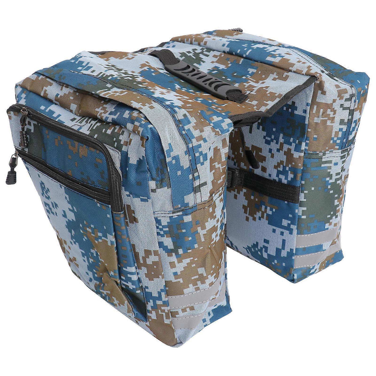 Waterproof Bicycle Seat Bag Canvas Rear Seat Bag for .00X30.00X20.00CM Reflective Design 1Pcs