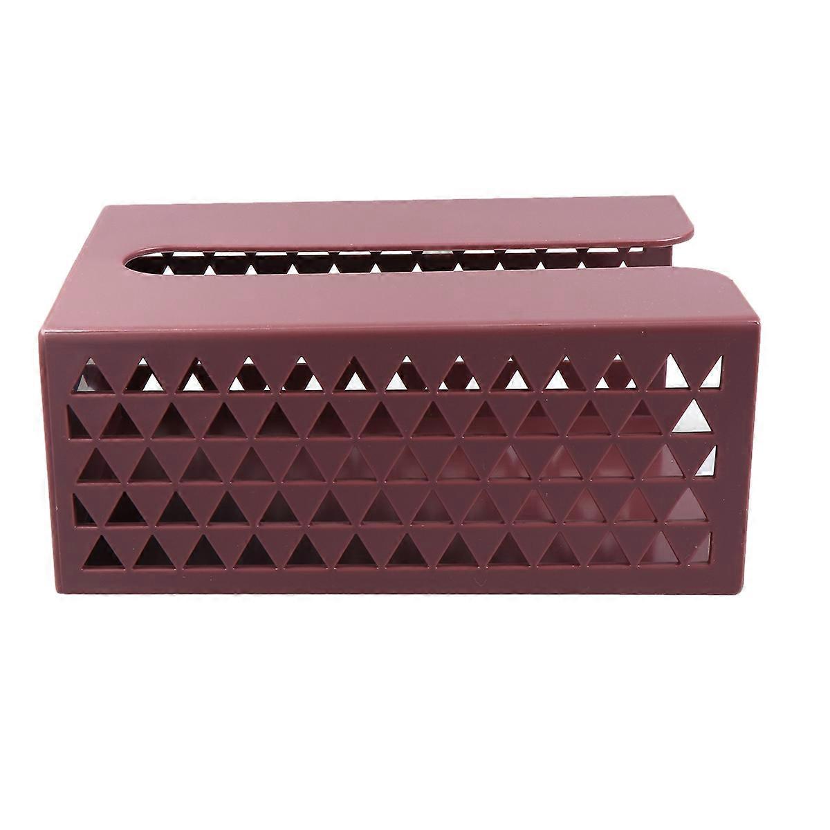 Paper Napkin Box Creative Hallow Tissue Case Wall-Mounted Storage Holder 19.5x13.3x8.3cm Punch Free Space-Saving 1Pc
