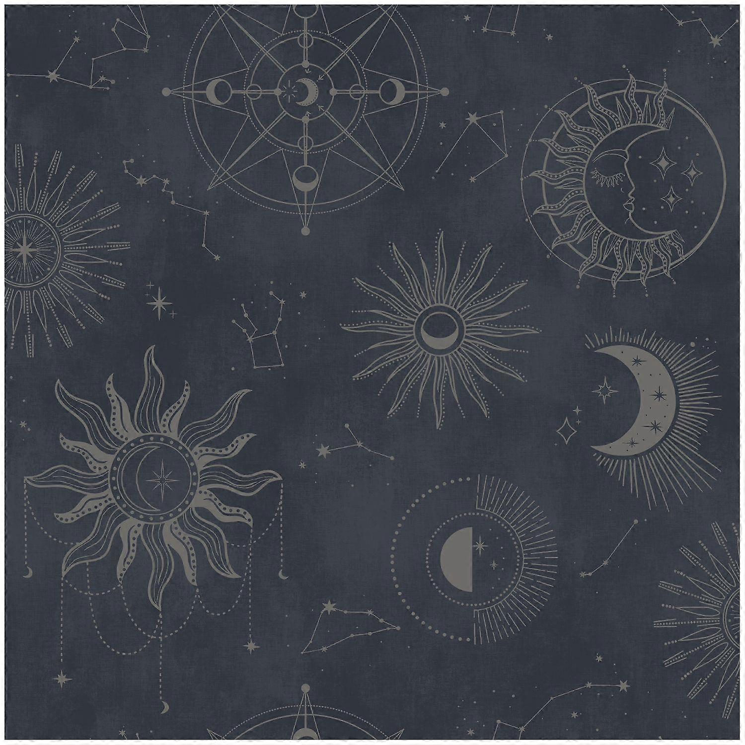Holden Decor Cosmic Navy Silver Wallpaper