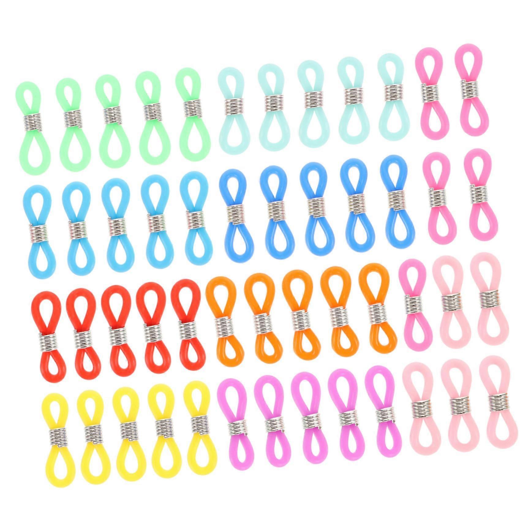 50 Pieces Silicone Glasses Ear Hooks, Colorful Eyewear Retainers for Secure Fit, Suitable for Adults, Compatible with Glasses and Sunglasses
