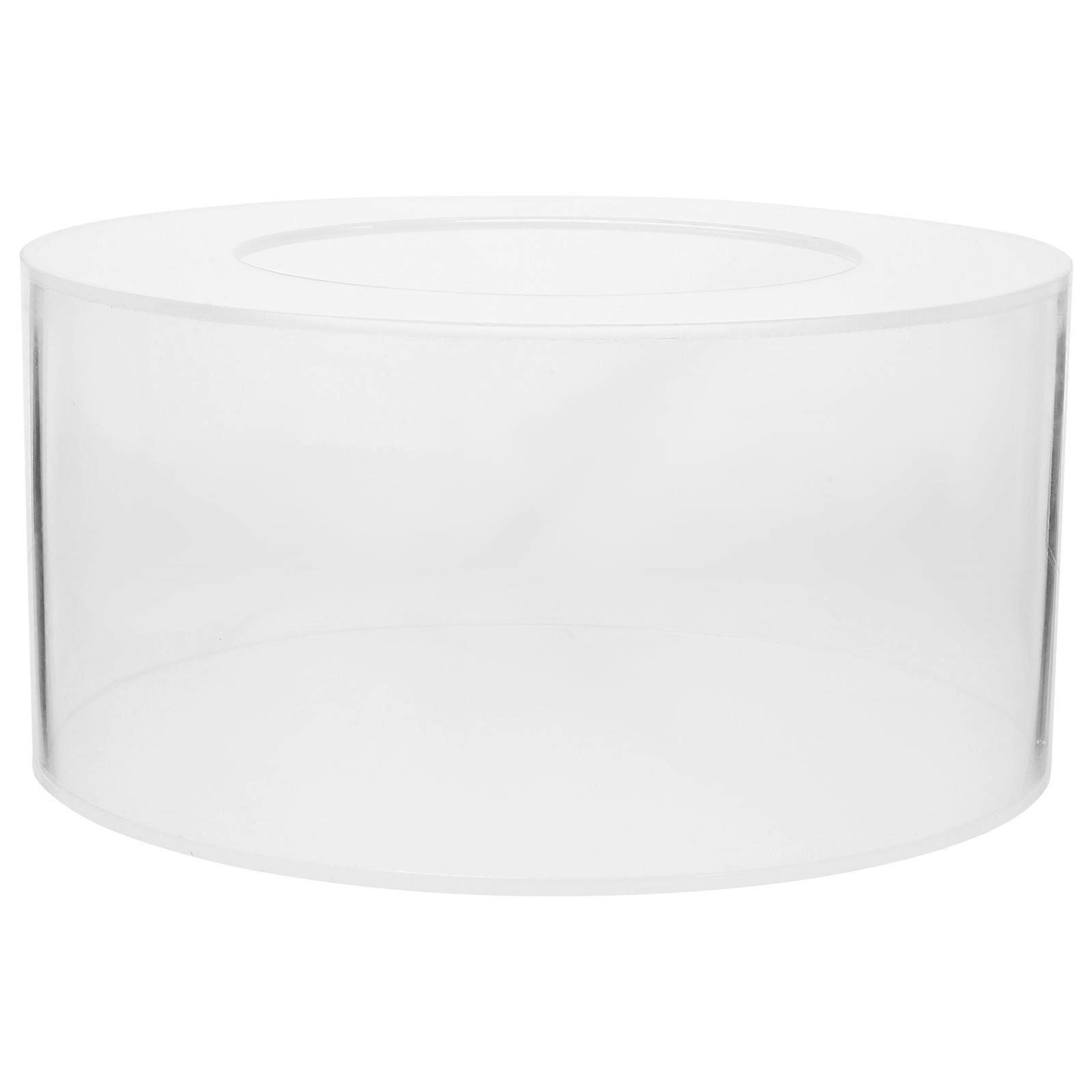 Refillable Cake Riser Box for Storage Made of Sturdy Acrylic White Color Fits Various Scenes 6.5 Inches