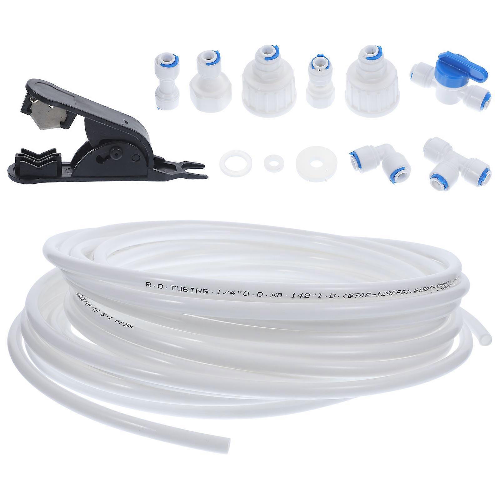 Refrigerator Water Line Kit with Quick Connector for Garden Use 10m White POM Pipe