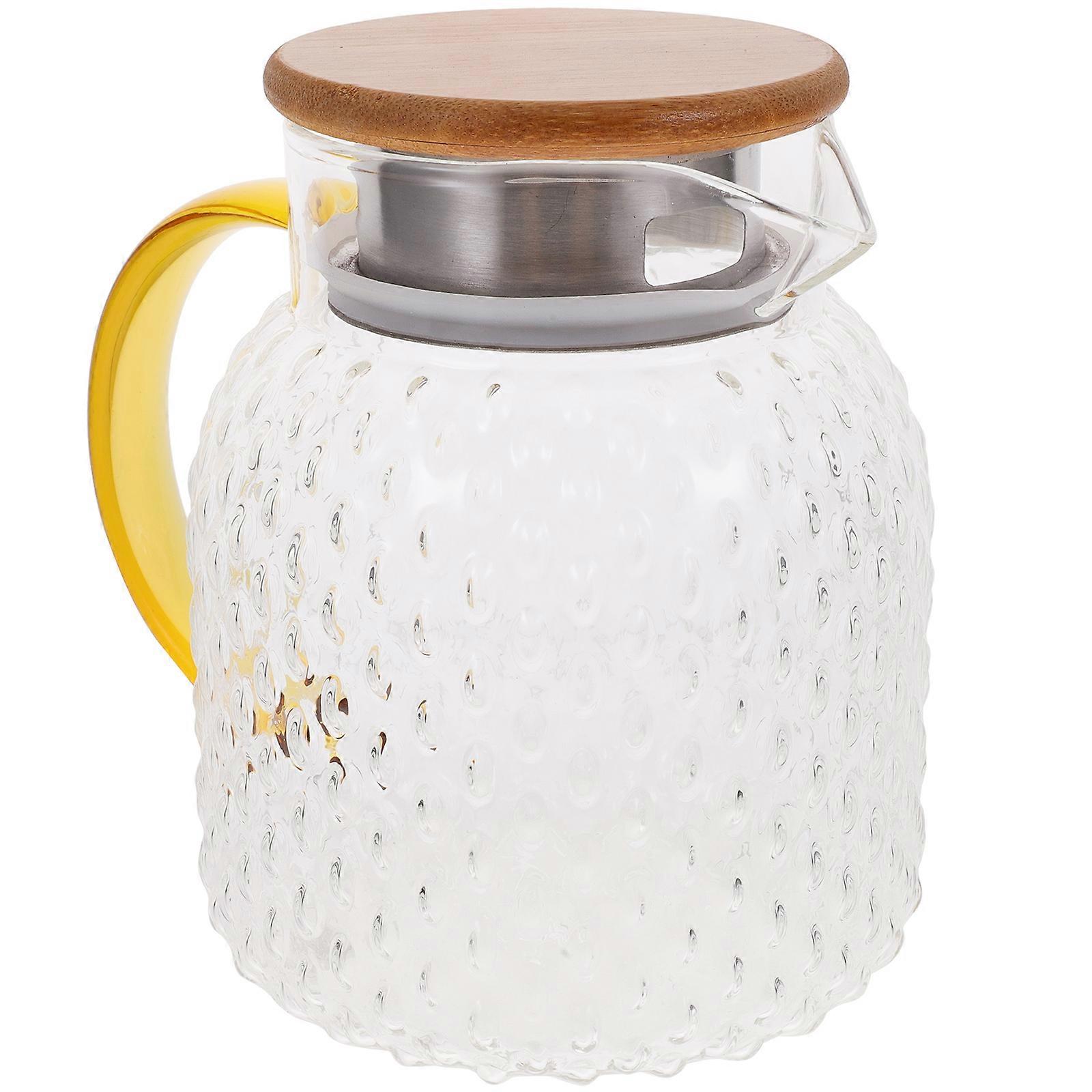 Large Capacity Glass Water Pitcher for Storage Use with Comfortable Handle and Drip Proof Spout