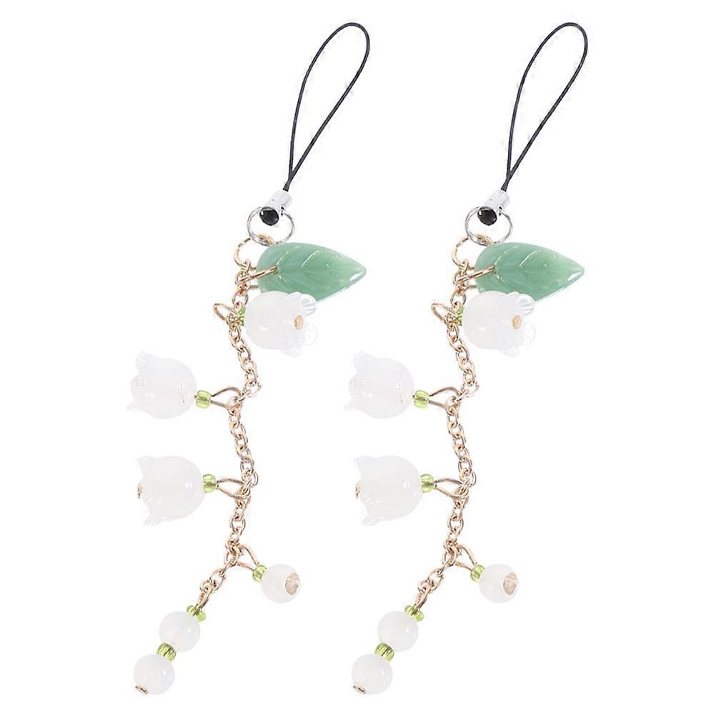 Cute Phone Charms Strap Elegant Flower Pendant for Handbag Keychain Decoration Mobile Wrist Lanyard for Any Occasion
