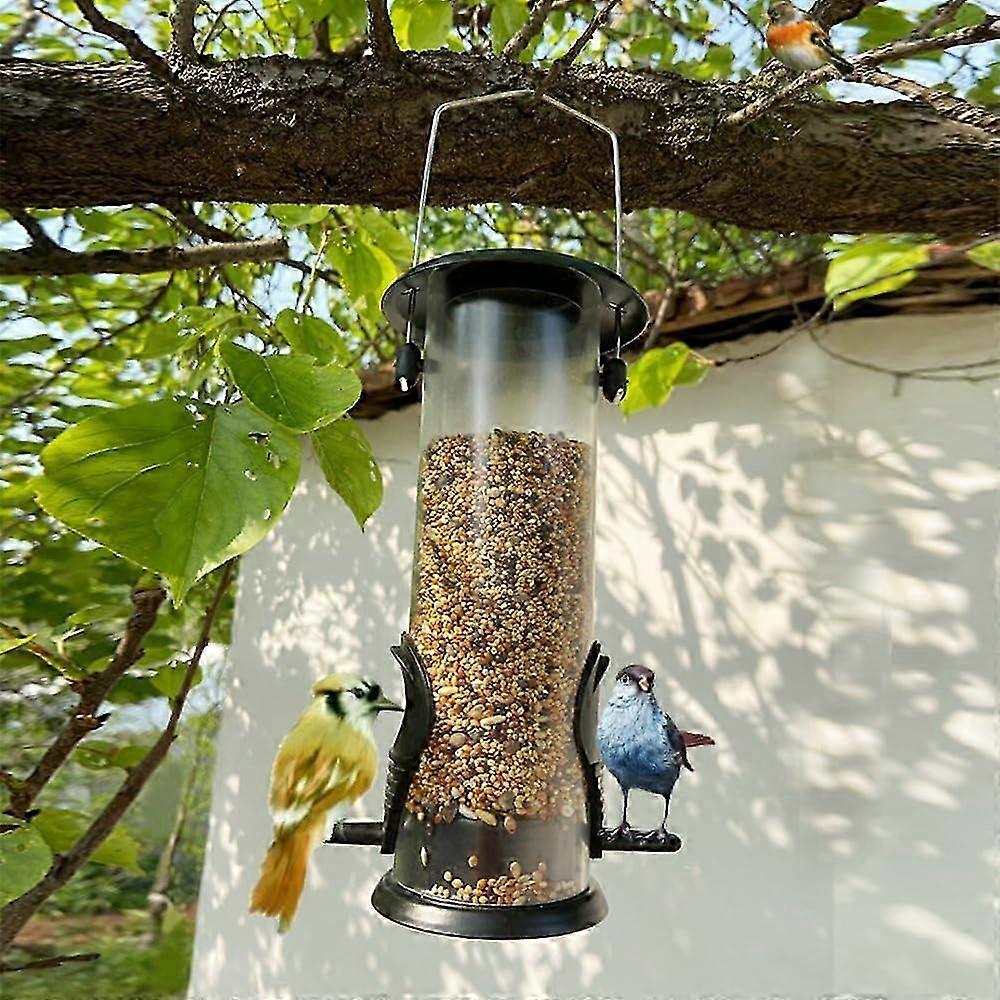 2025 Vogelfutterspender, hängende, Vogelfutterbox, WildvogelFutterplattform, Metall, Garten, Vogelfutterstation, kleine