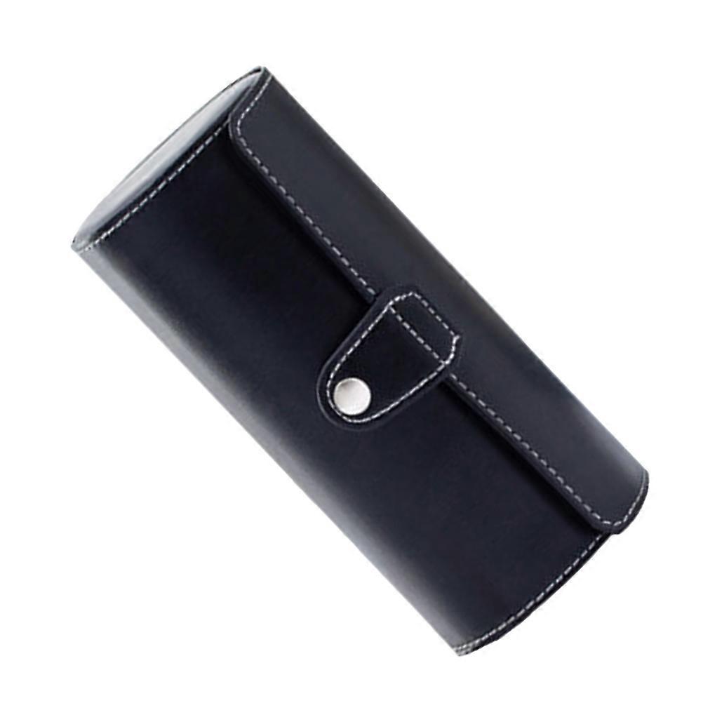 Black Display Box for Storage with Details and PU Craft for Watches Travel Case 1 Piece