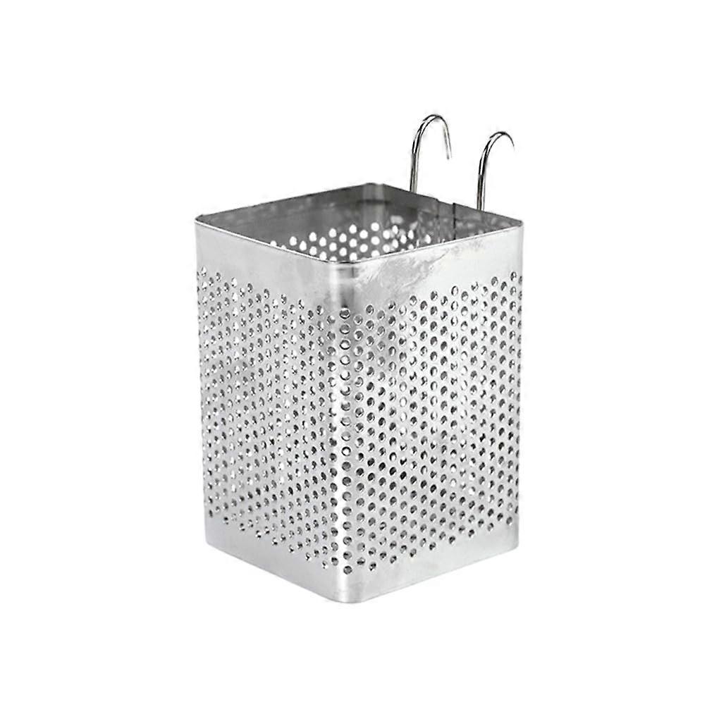 Hanging Stainless Steel Chopstick Cage Large Capacity Rustproof Storage For Chopsticks Mildew Resistant Single Grid