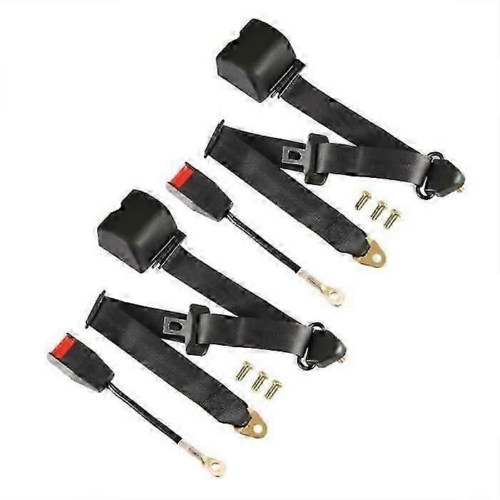 2er-Pack Universal 3-Punkt-verstellbarer Autosicherheitsgurt Autotransporter-Sicherheitsgurt + Schrauben