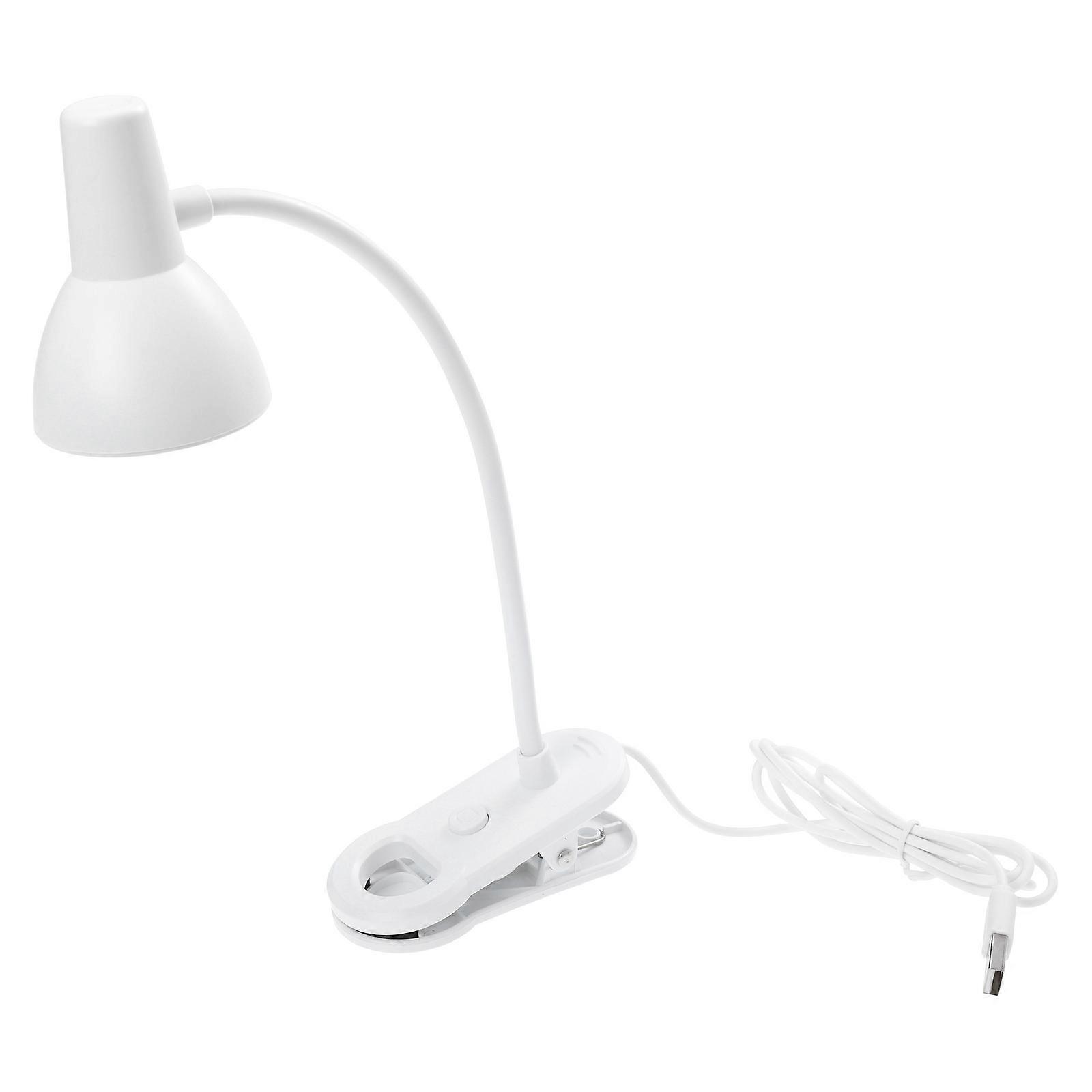 White ABS Night Studying Lamp for Home Use with Cozy LED Light and Button Control 1pc